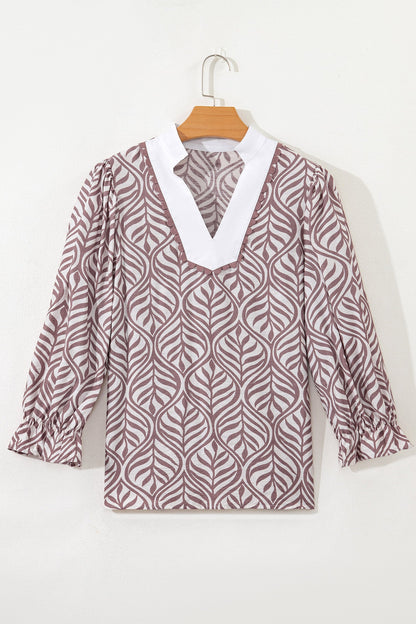 Threaded Pear Phoebe Collar Puff Sleeve Top