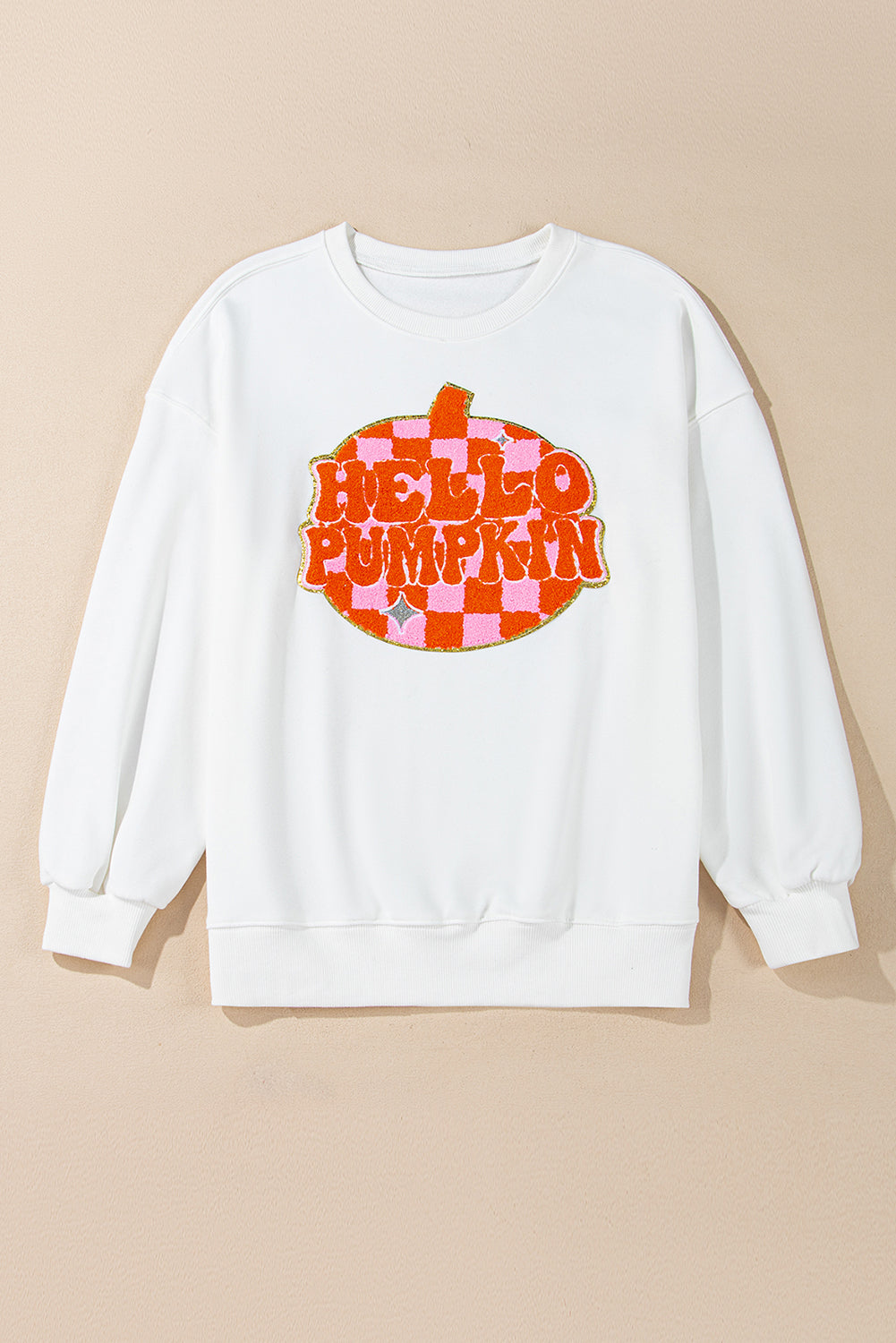 Threaded Pear Blair Halloween Pumpkin Patched Pullover Sweatshirt