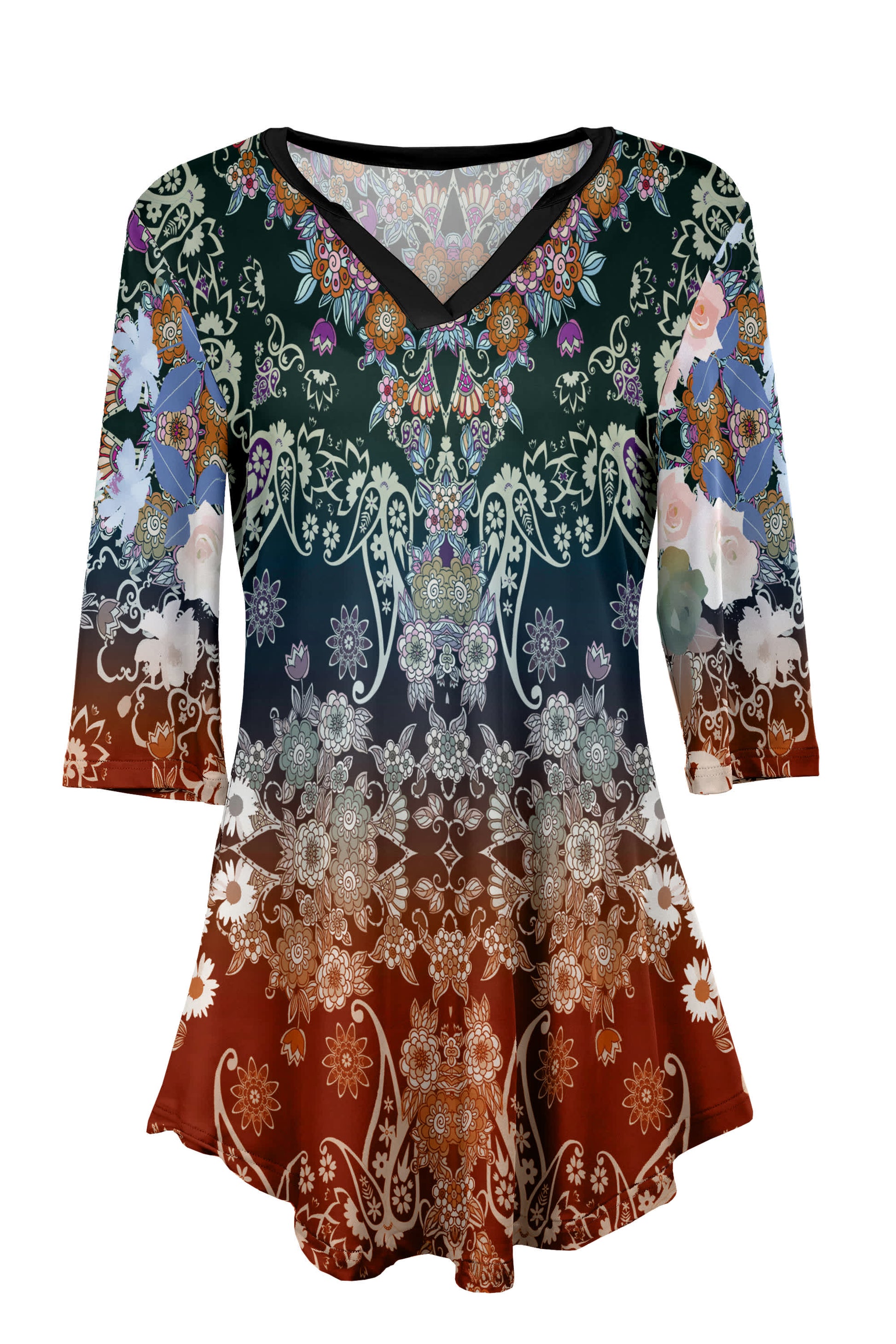 Rust Navy Boho Patchwork-