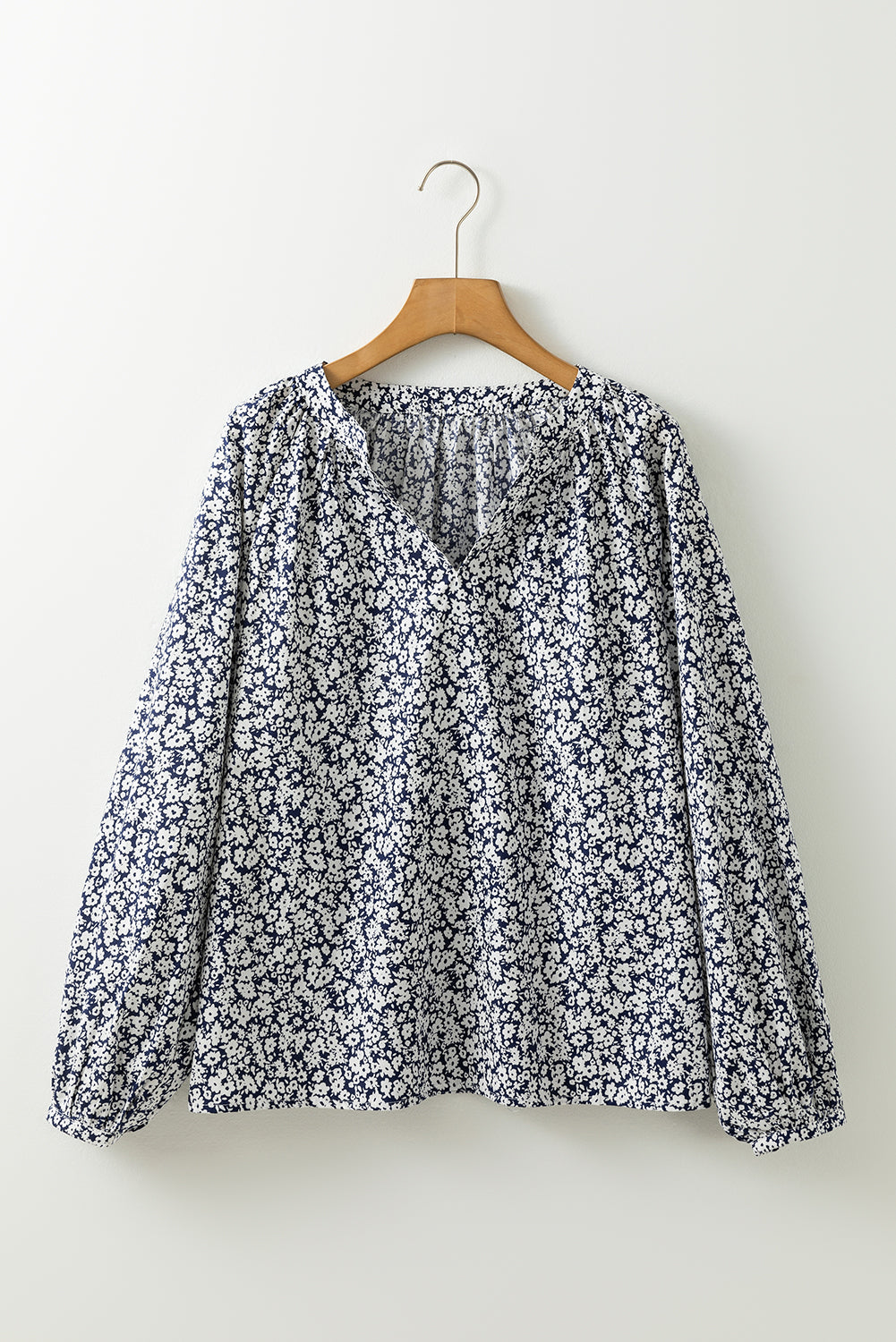 Threaded Pear Amelie Notched Puff Sleeve Blouse