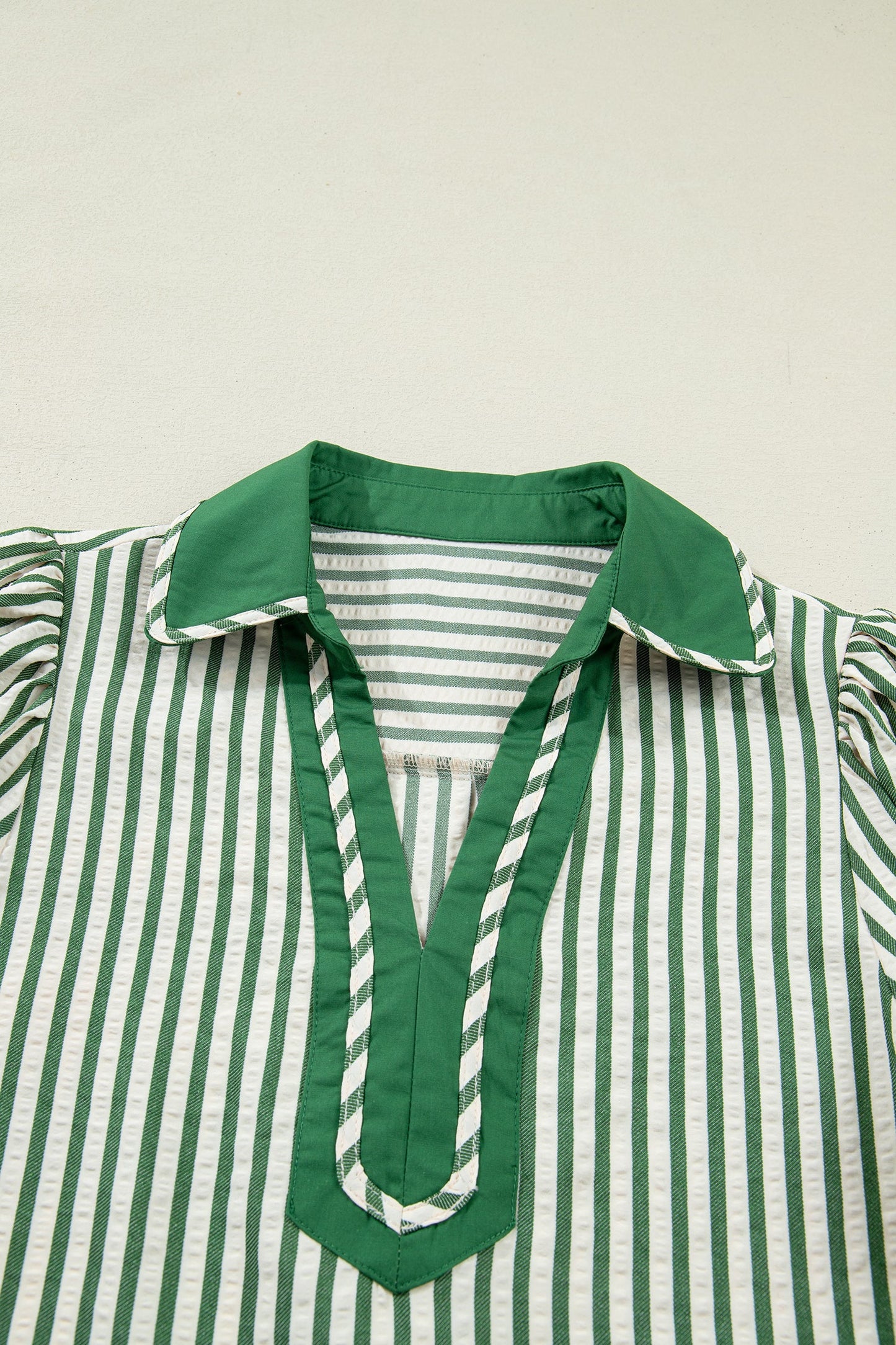 Threaded Pear Elora Short Bubble Sleeve Blouse