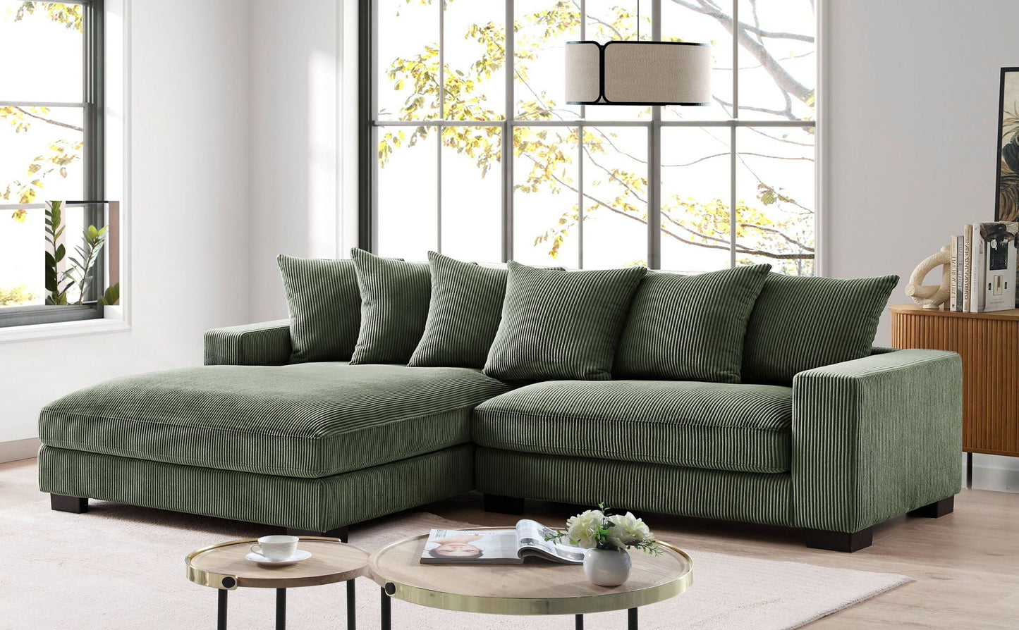 Luxe - Oversized 2 Piece Sectional Couches for Living Room, L Shaped Sofa With Chaise