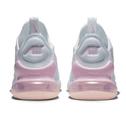Nike Grade School Air Max 270 'White Light Smoke Grey Pink Foam Gs' Sneakers