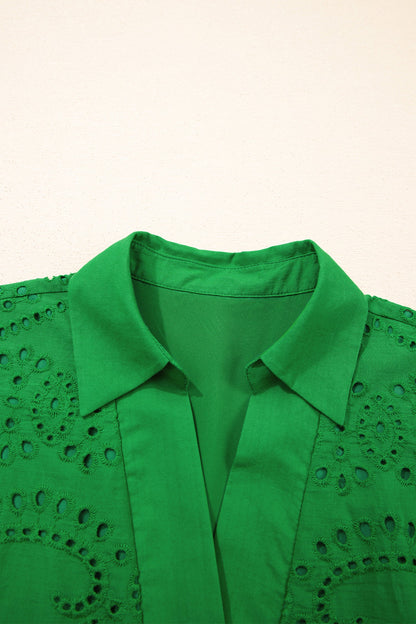 Threaded Pear Celine Eyelet Embroidered T Shirt
