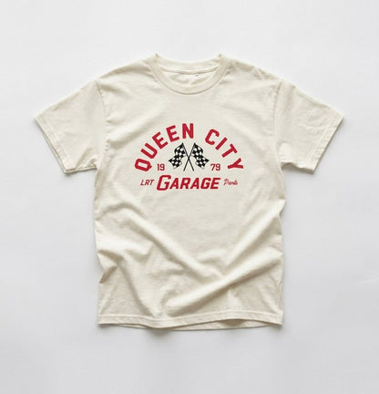 Lrt Garage Parts Tee - Vintage Cream (front Only)