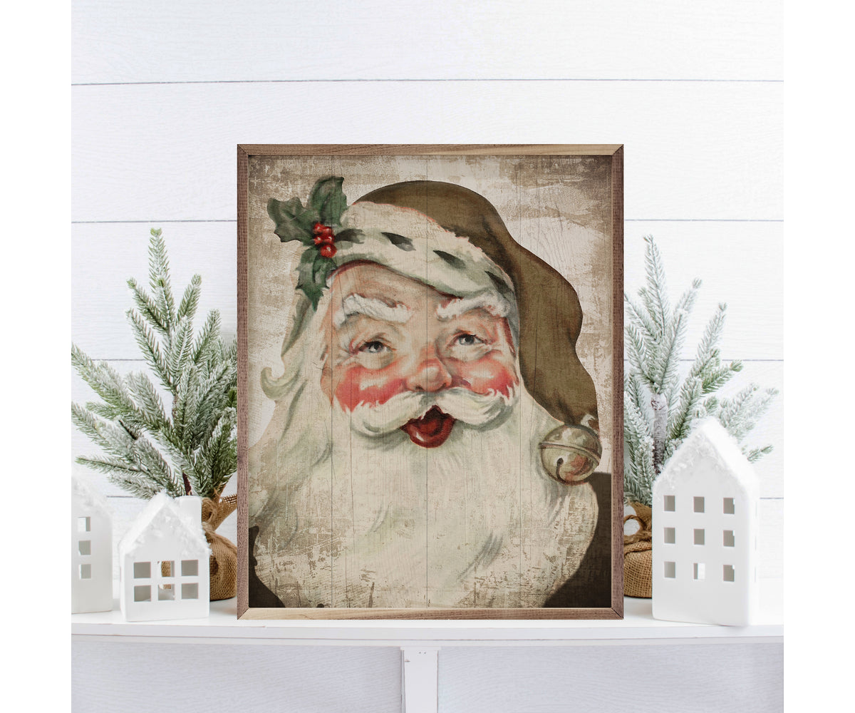Kendrick Home Santa With Bell And Holly Bronze Hat