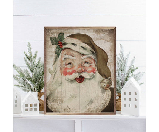 Kendrick Home Santa With Bell And Holly Bronze Hat