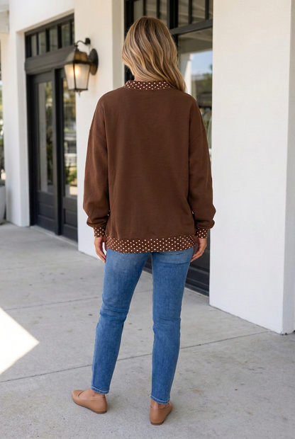 Threaded Pear Cynthiya High Western Baggy Pullover
