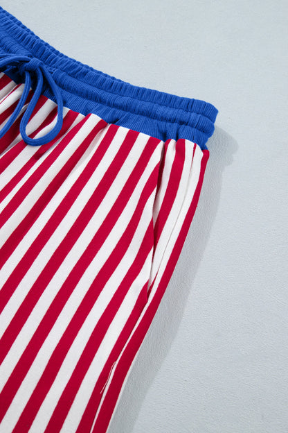 Threaded Pear Skye Stripe Trim Tee Set