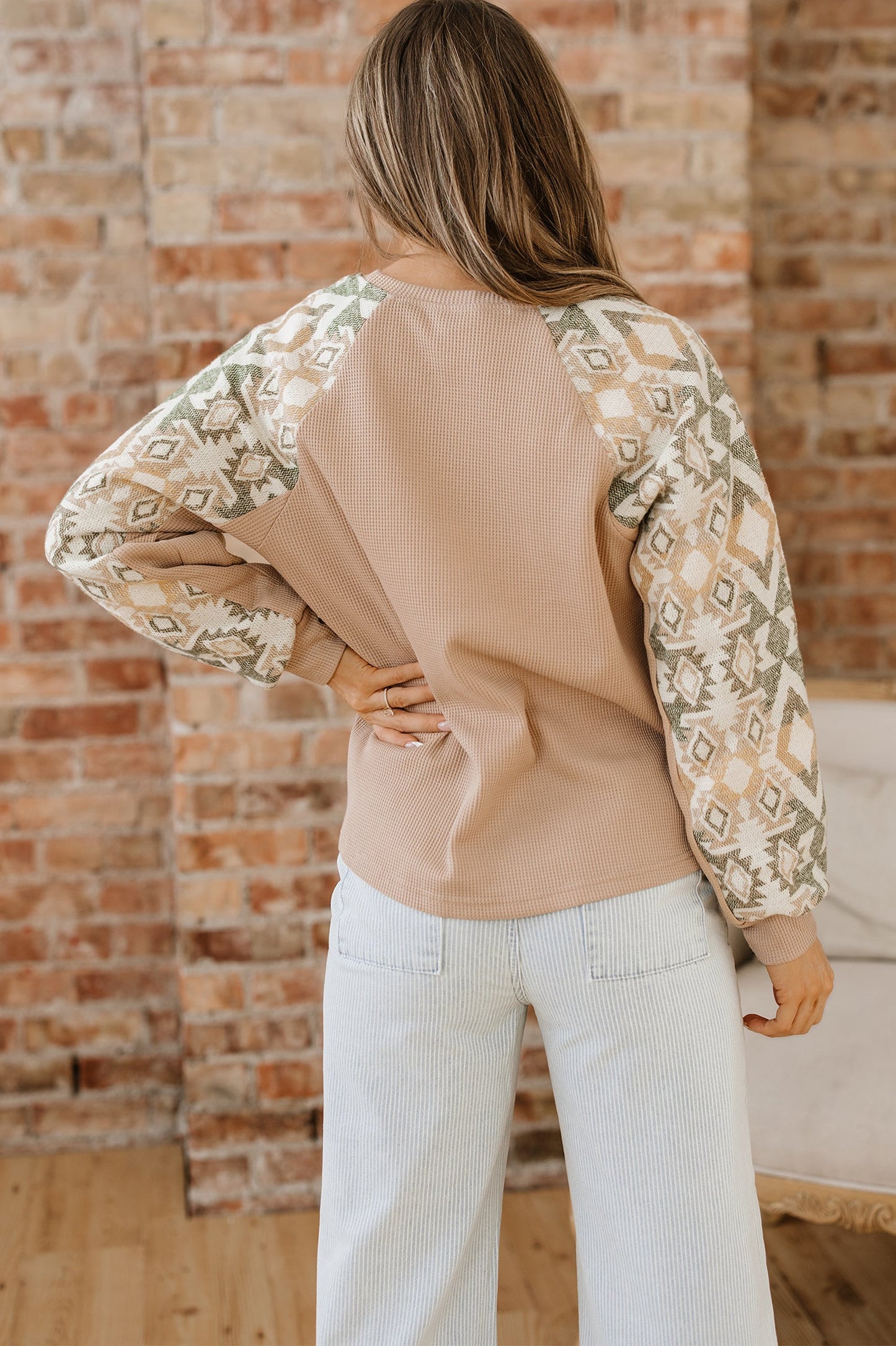 Threaded Pear Bella Raglan Sleeve Knit Top