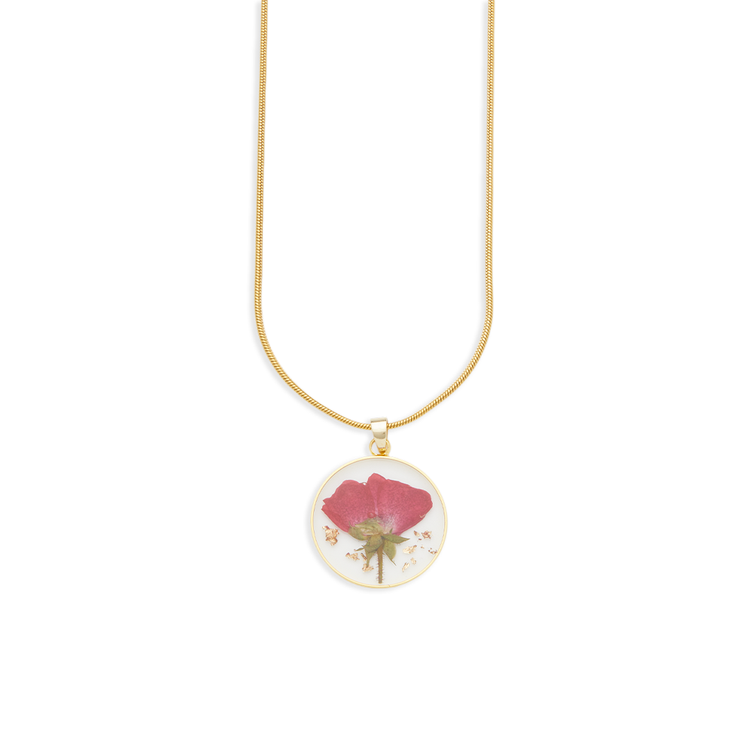 Mint & Lily Pressed Birth Flower Necklace