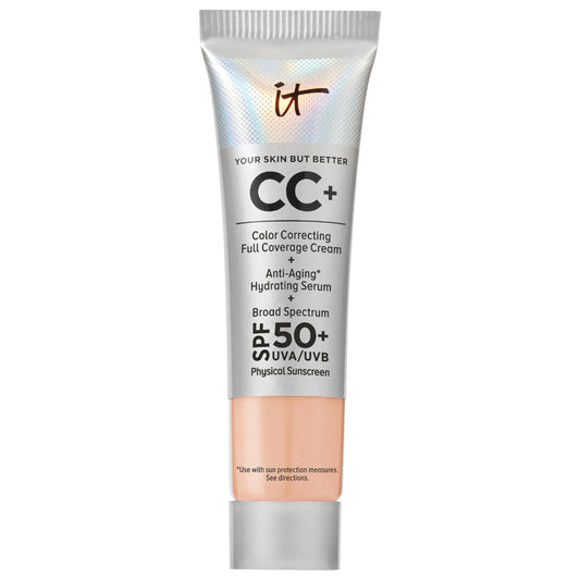 IT Cosmetics Mini CC+ Cream: Full Coverage Foundation with SPF 50+ | Color Correcting, Hydrating, and Anti-Aging - Vegan & Cruelty-Free