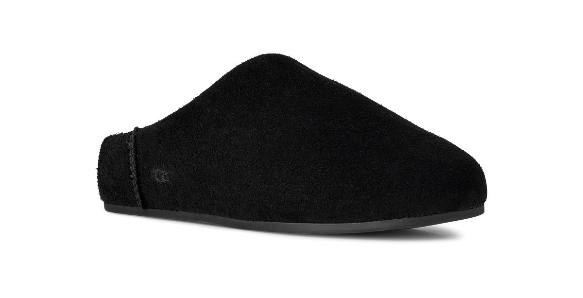 UGG Elea Womens Slip-On Mules — Black Suede
