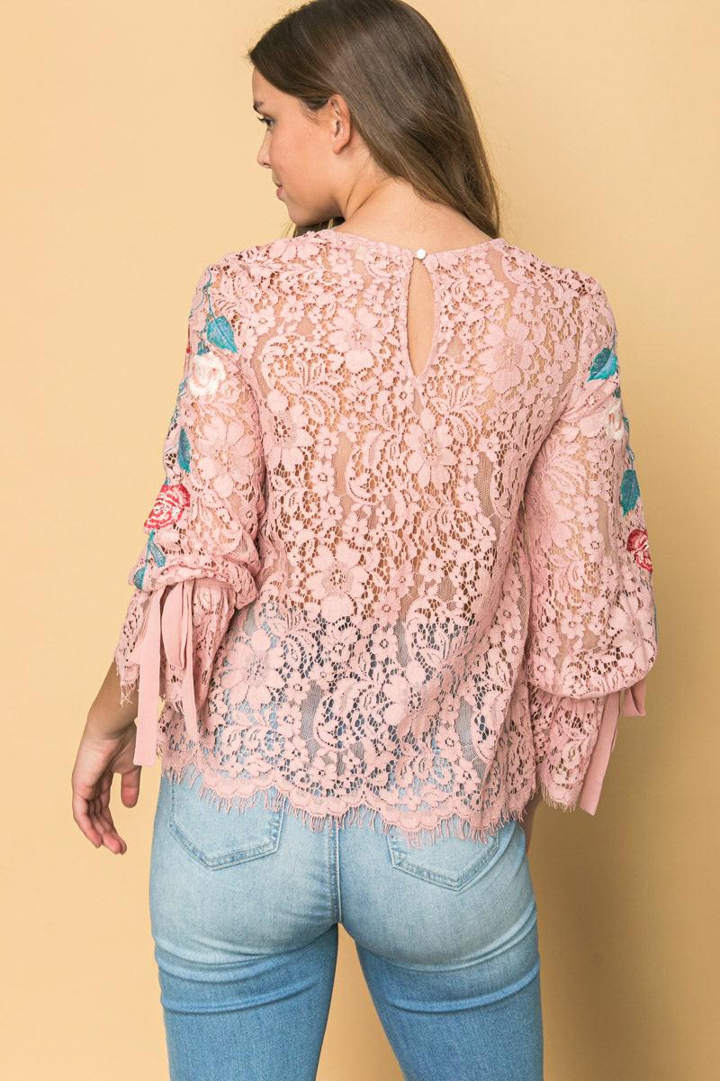 Embroidered Lace Top