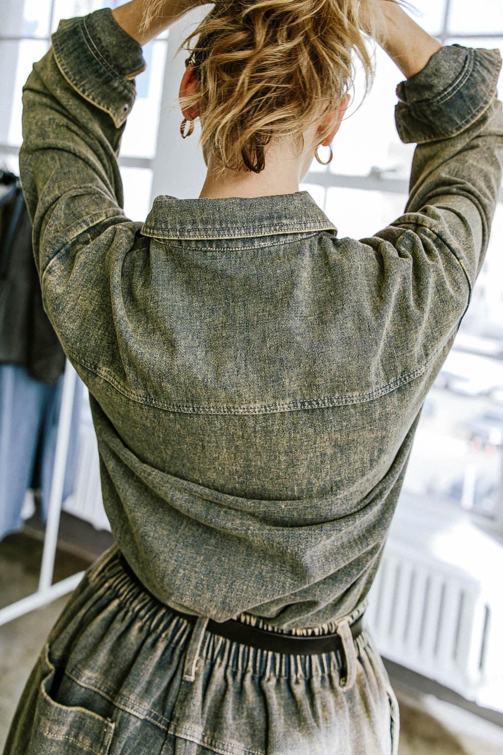 Stuck in Your Ways Denim Top