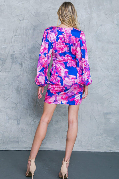 Dramatically Chic Satin Mini Dress