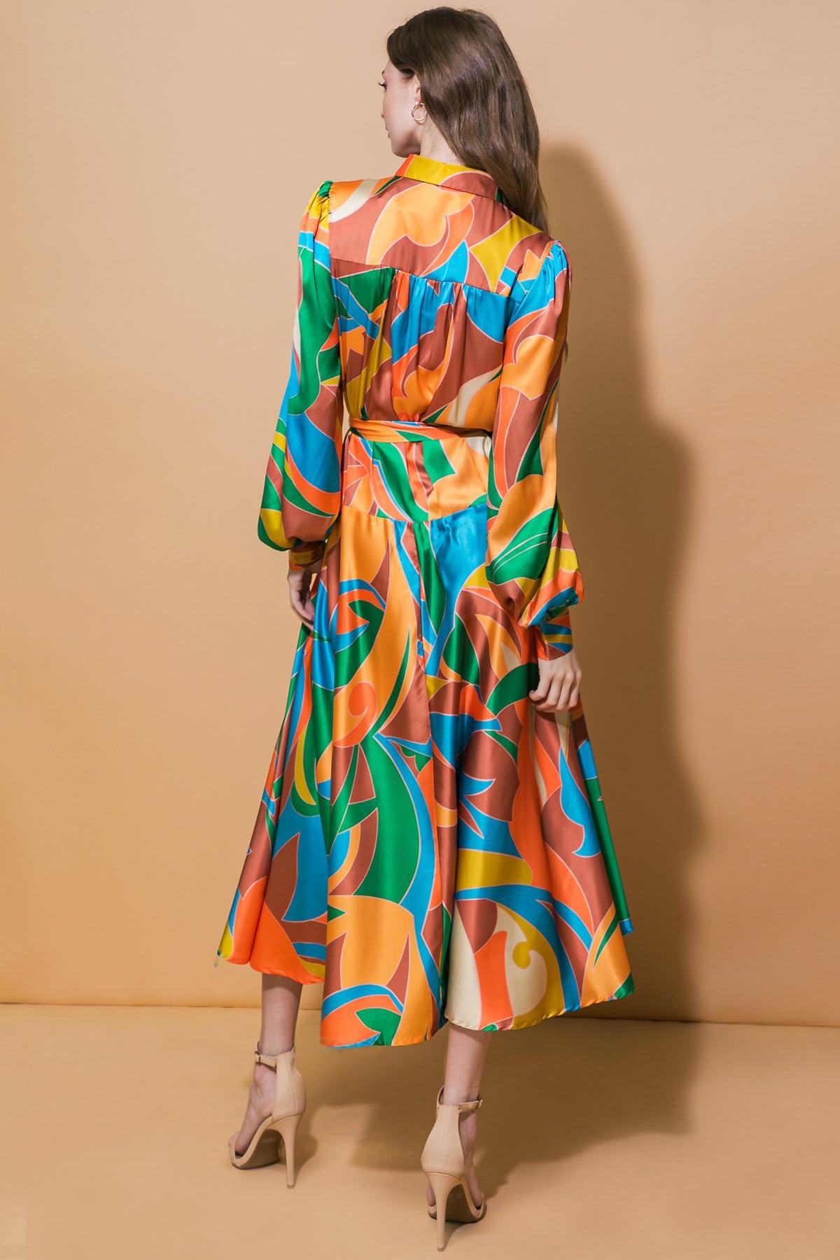 Focused on Priorities Woven Midi Dress