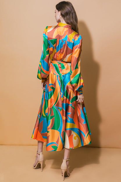Focused on Priorities Woven Midi Dress