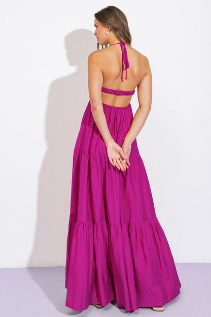 After Party Woven Midi Dress
