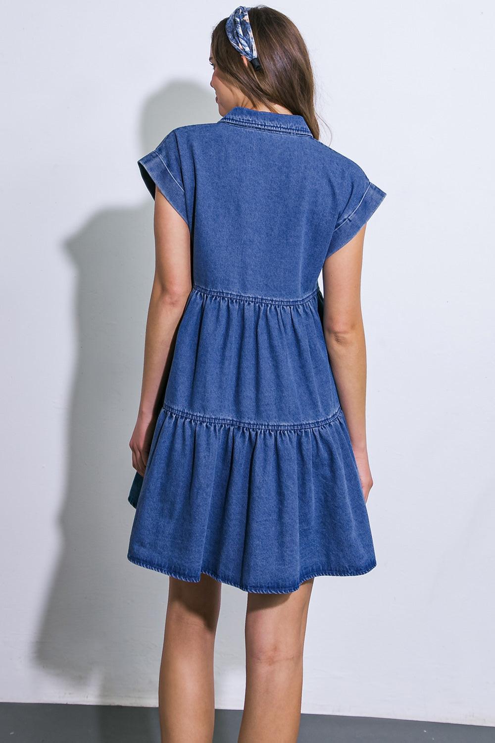 Just the Beginning Twill Mini Dress
