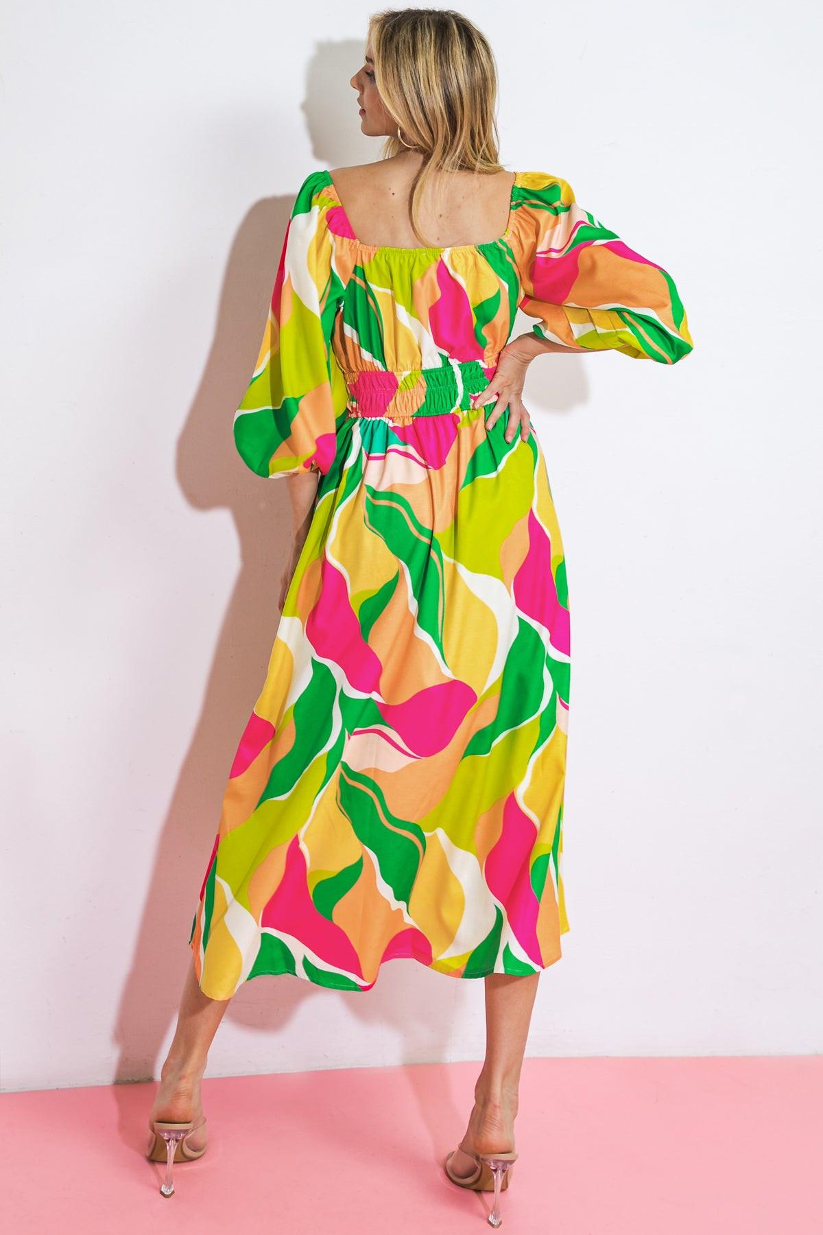 A Second Thought Woven Midi Dress