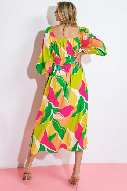 A Second Thought Woven Midi Dress