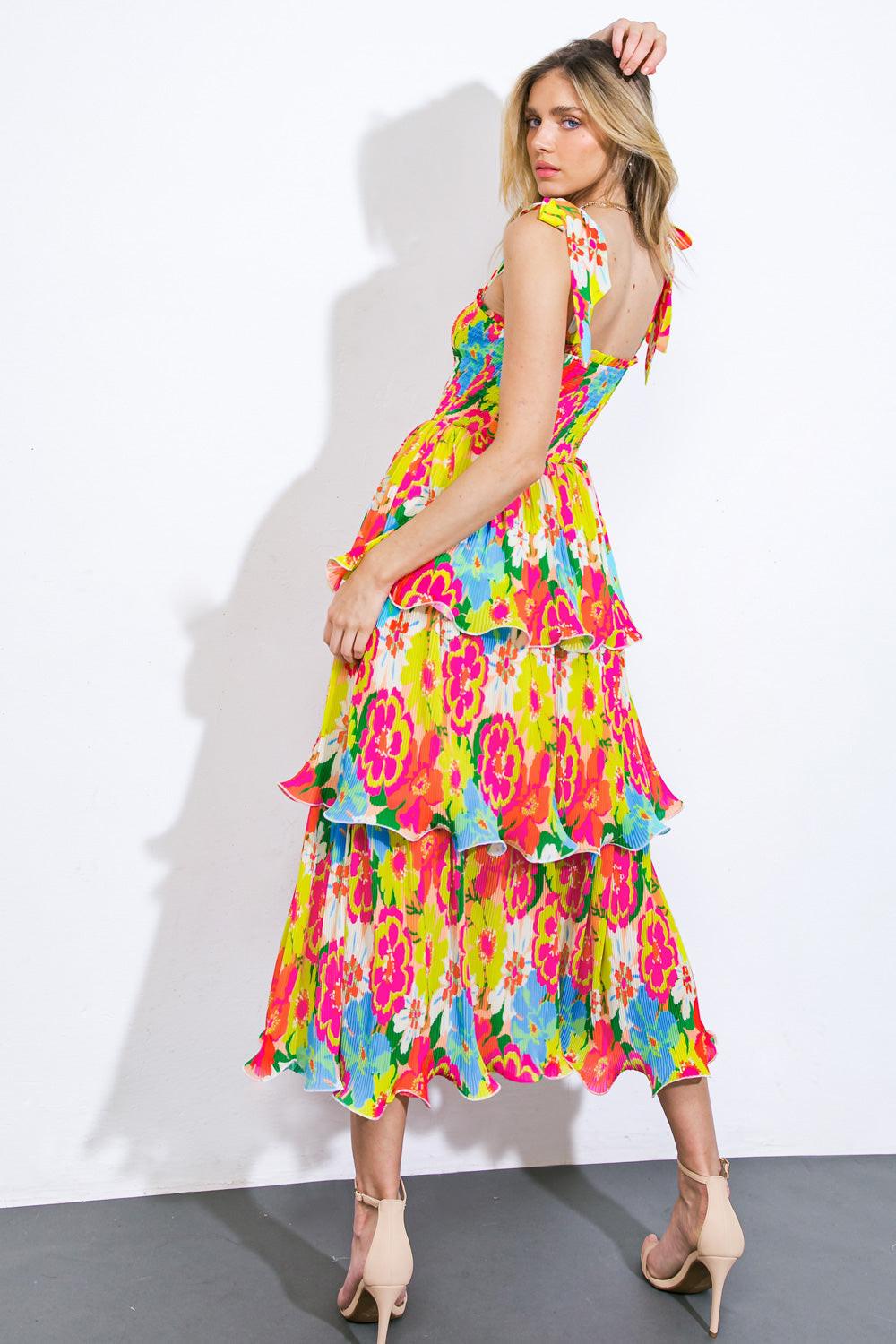 Visions From the Meadow Woven Midi Dress
