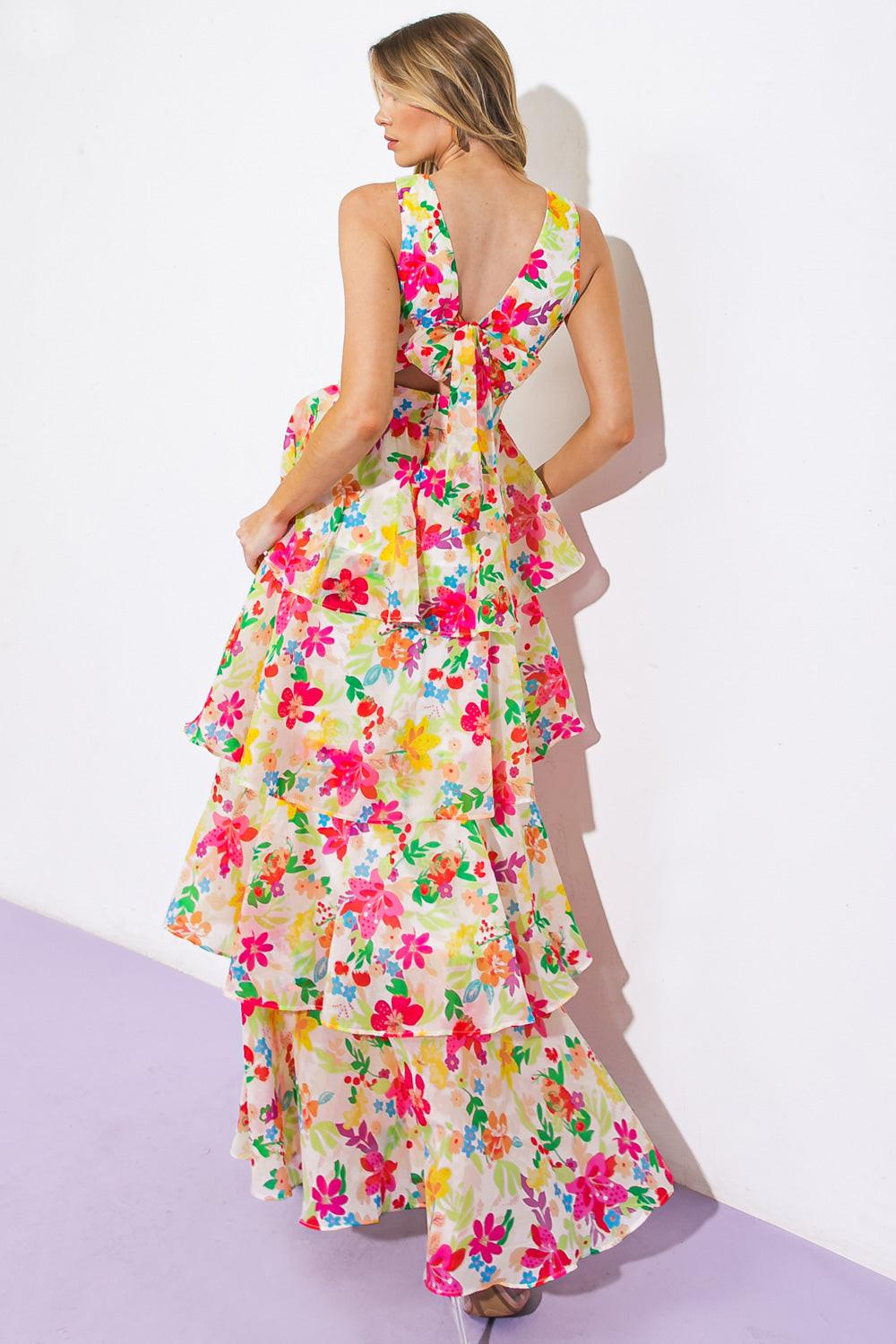 Del Rey High Rise Woven Maxi Dress