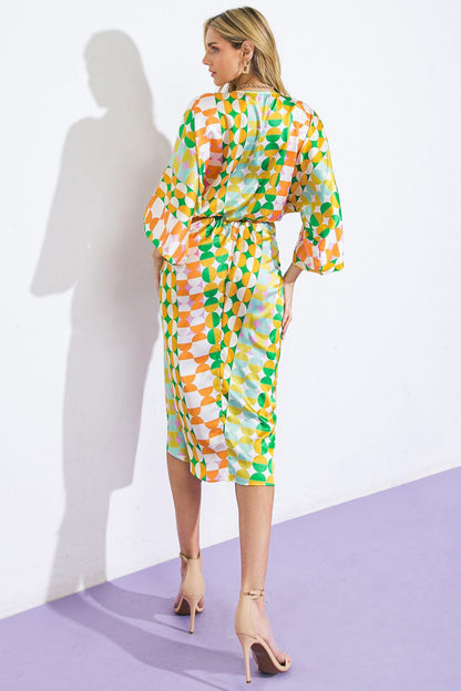 Best Impressions Woven Satin Midi Dress