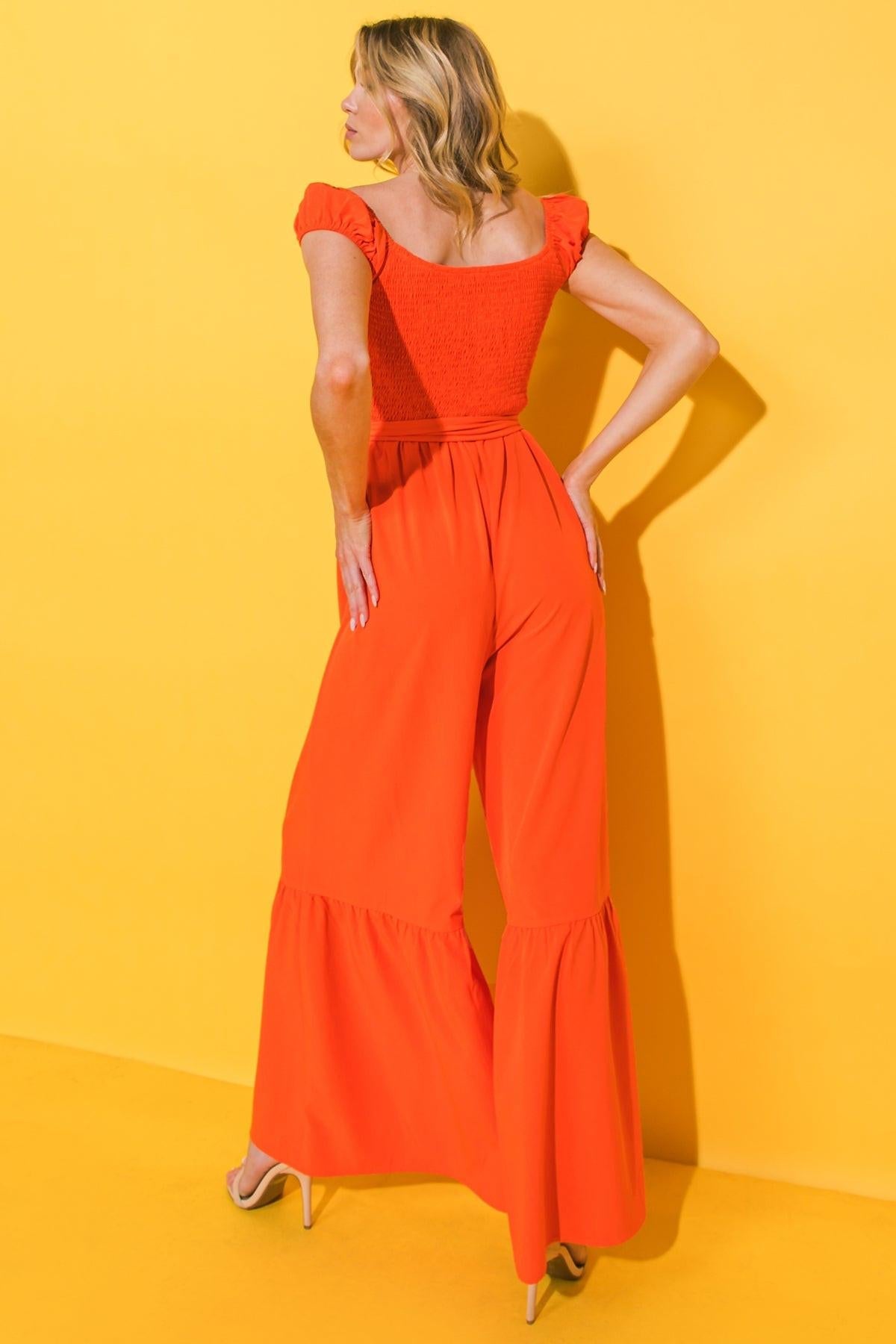 Smile Afternoon in Woven Jumpsuit