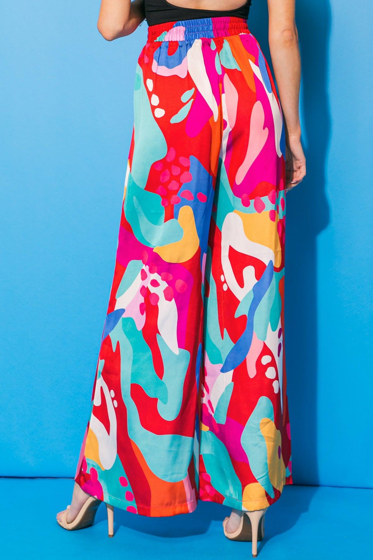 Cancun Getaway Satin Pants