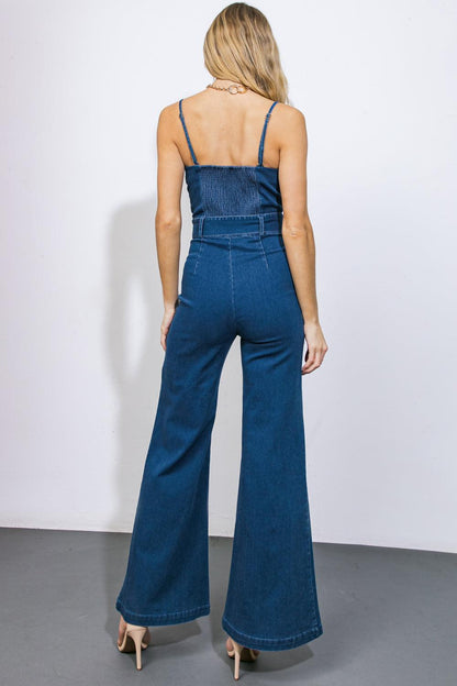 Drift Away Denim Jumpsuit