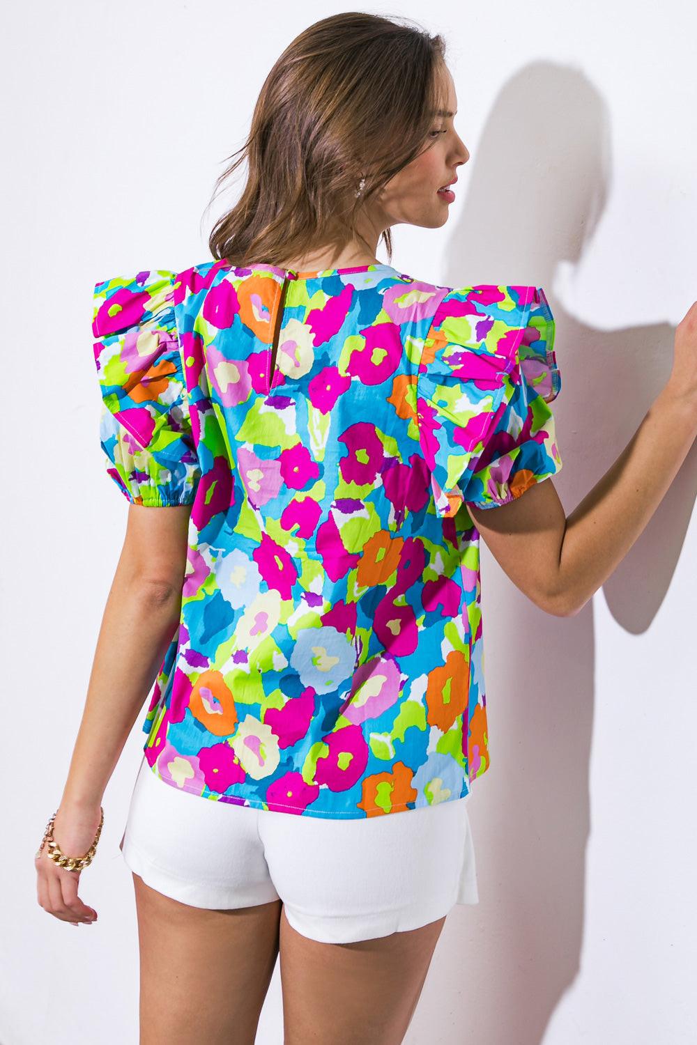 Looking Back Woven Top