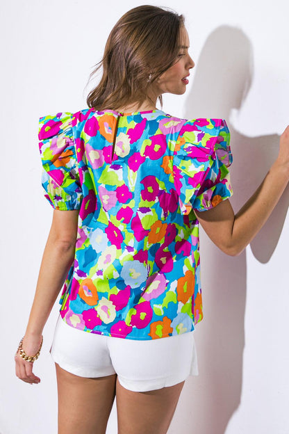 Looking Back Woven Top