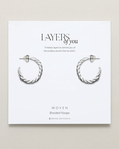 Woven Braided Hoop Earrings