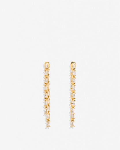 By My Side Baguette Chandelier Earrings