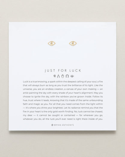 Just For Luck Evil Eye Earrings