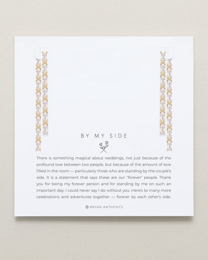 By My Side Baguette Chandelier Earrings