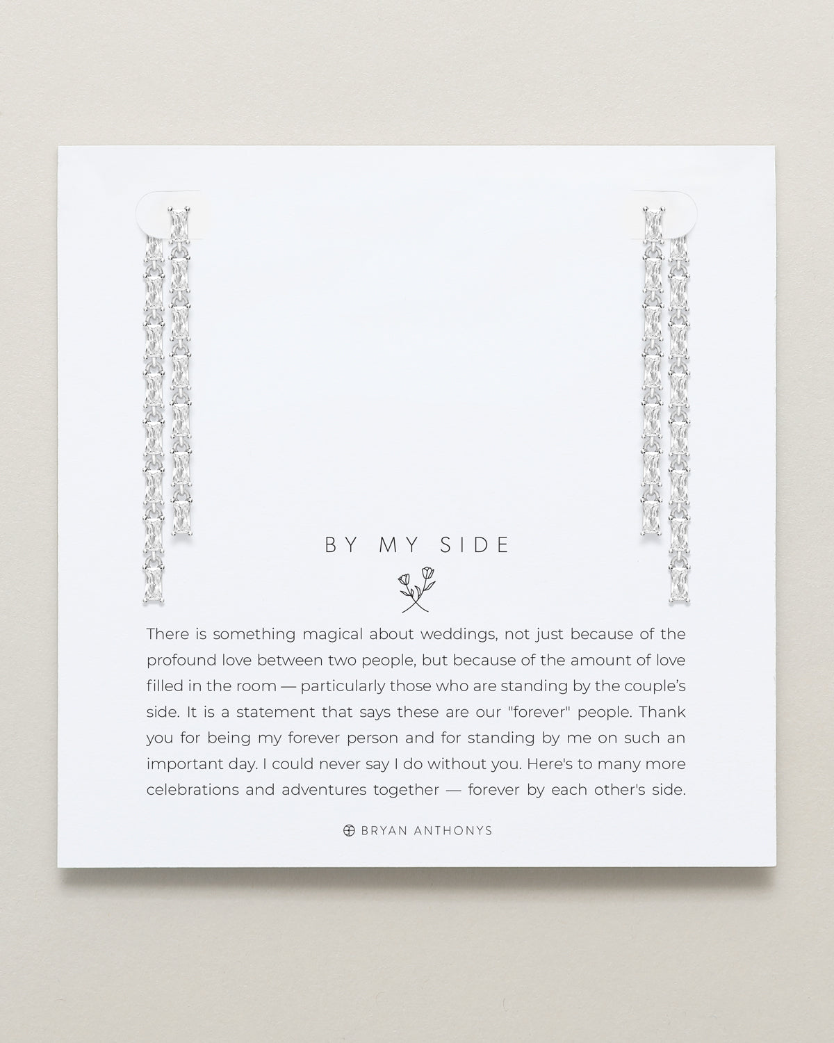 By My Side Baguette Chandelier Earrings