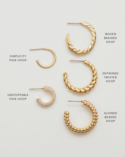 Entwined Twisted Hoop Earrings