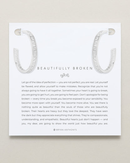 Beautifully Broken Baguette Maxi Hoop Earrings
