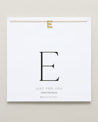 Just For You Initial Necklace — E