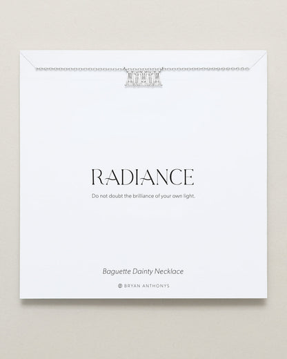 Radiance Baguette Dainty Necklace