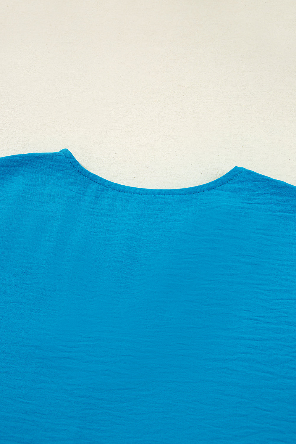 Threaded Pear Clara V Neckline Crinkled Blouse