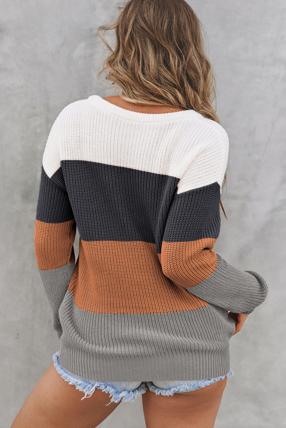Threaded Pear Millie Knitted O Pullover Sweater