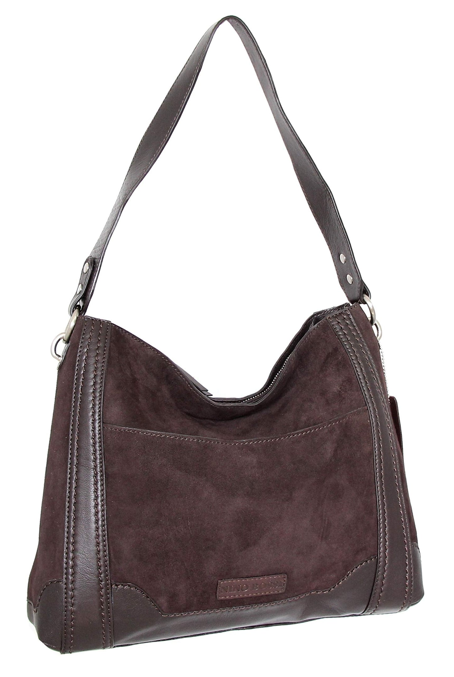 Hottie Leather Hobo in Chocolate