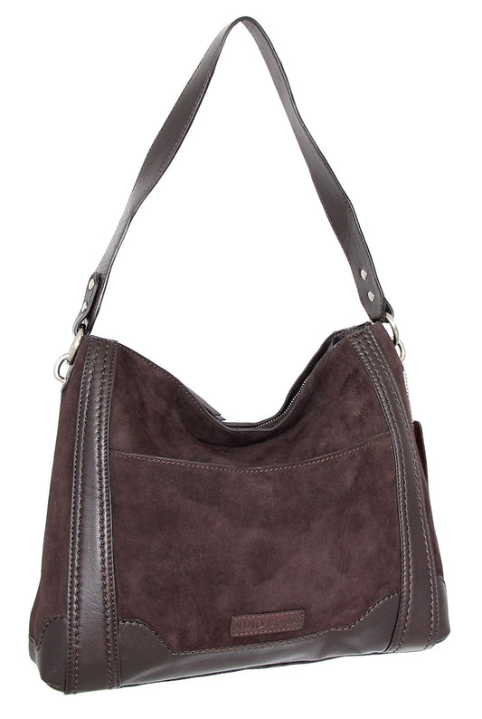 Hottie Leather Hobo in Chocolate