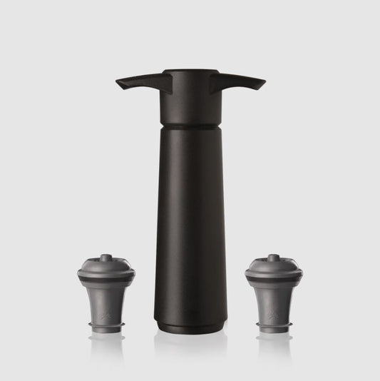 Vacu Vin Wine Saver Black (1 Pump, 2 Wine Stoppers)