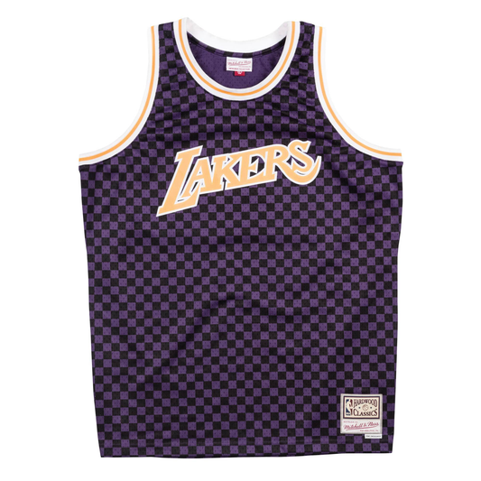 Mitchell & Ness Men's NBA Checked Swingman Jersey La Lakers