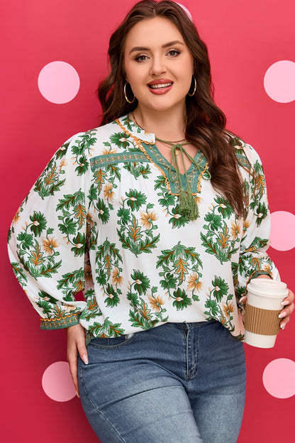 Threaded Pear Kira 3 4 Sleeve PLUS Blouse